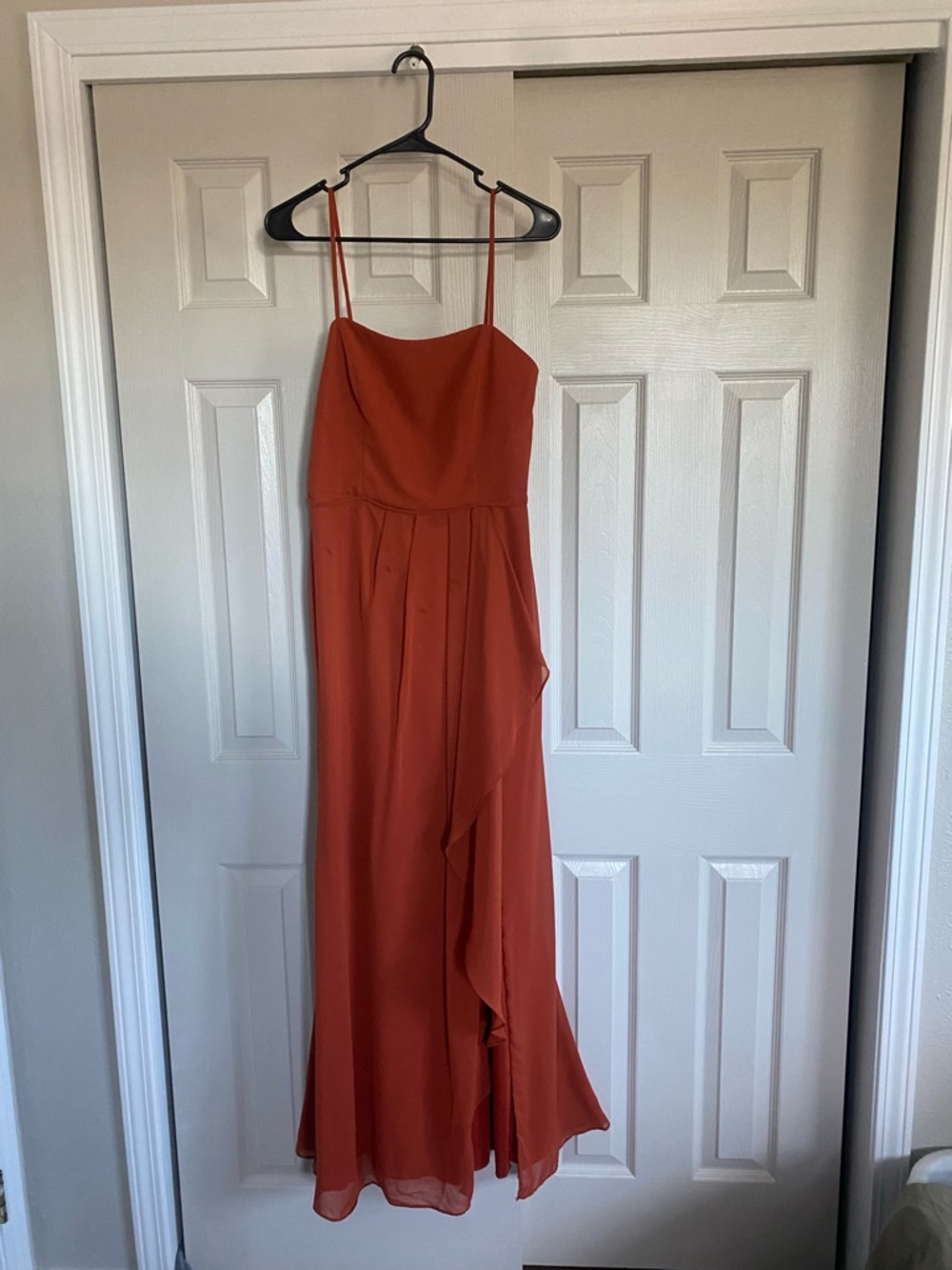 Spaghetti Strap Maxi Dress in Rust